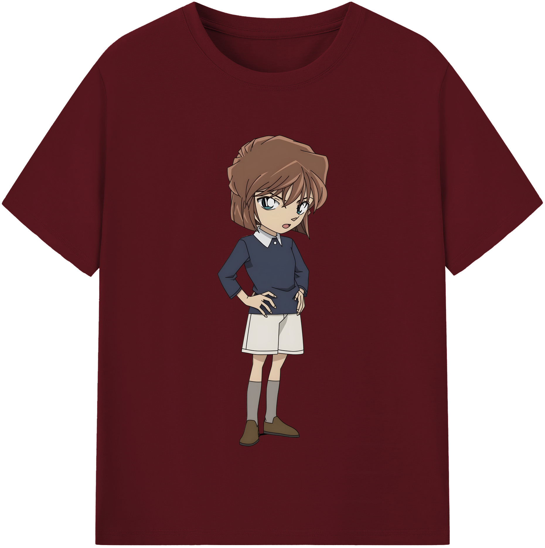 （画像用） 名探偵コナン 灰原 哀 はいばら あい Detective Conan Anita Hailey、Vi Graythorn Haibara Ai 綿100％半袖Tシャツ（フロントプリント）